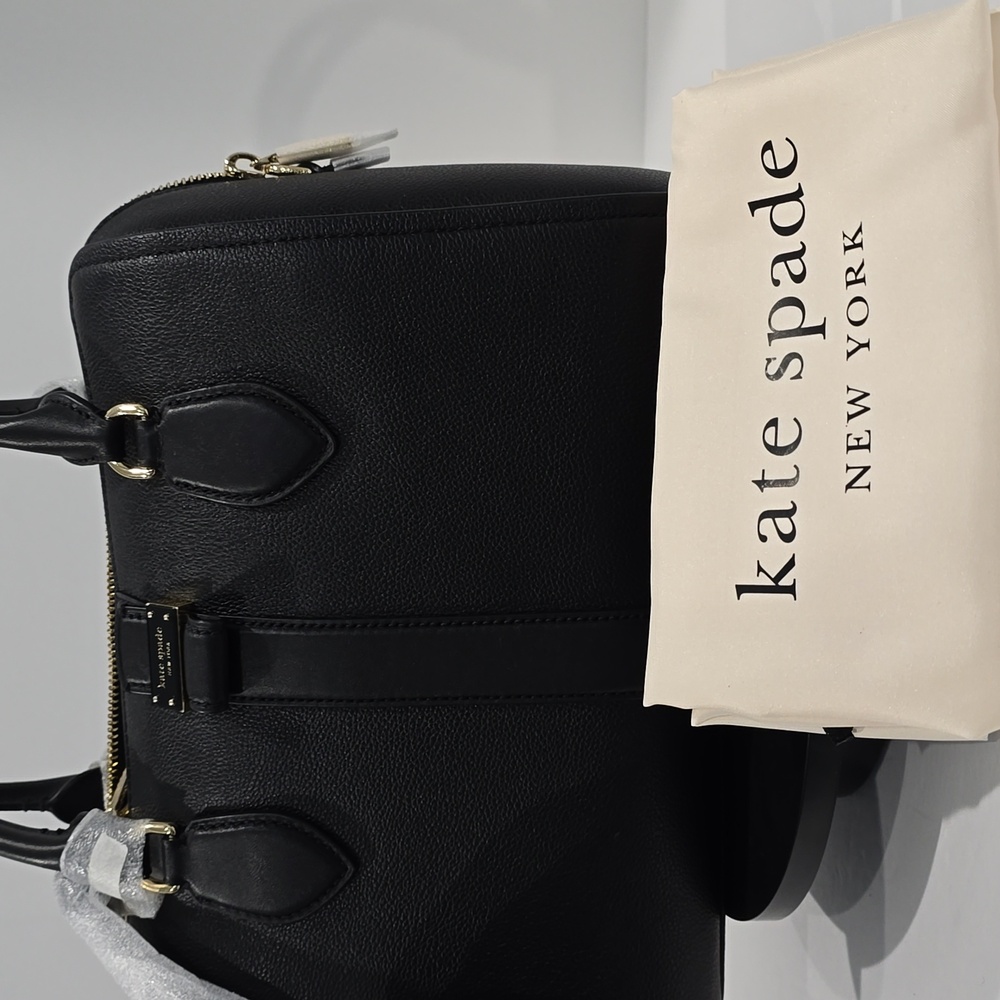 Kate Spade Black Satchel with Gold Accents - Picture 9 of 15